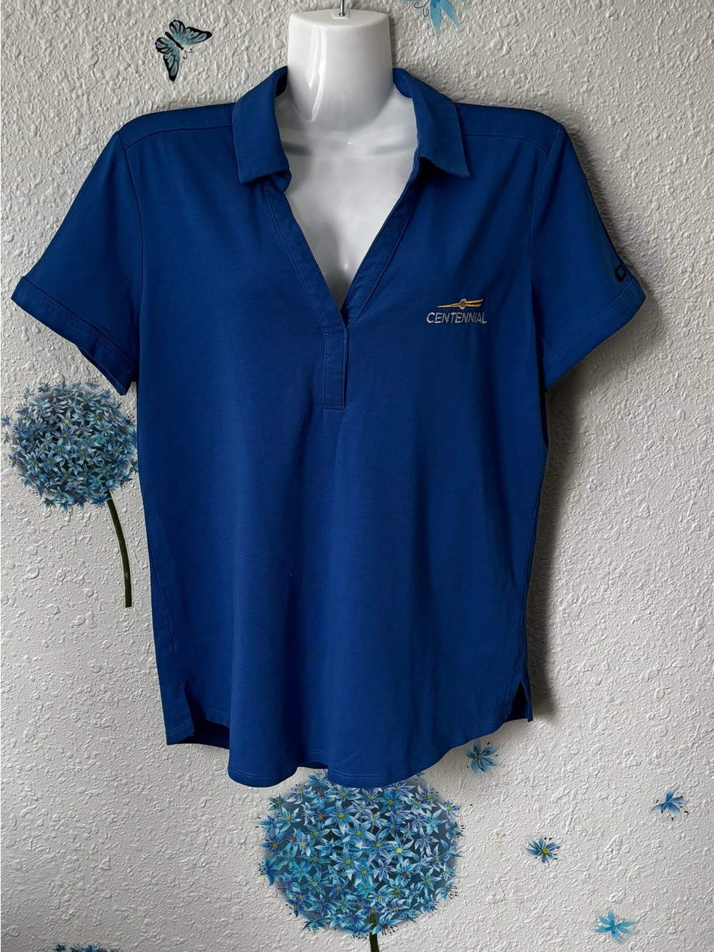 Women's Royal Blue Polo Top